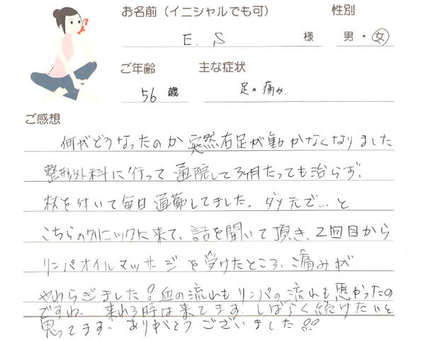 E.Sさん 56歳 女性
