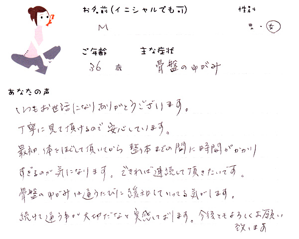 Mさん 36歳 女性
