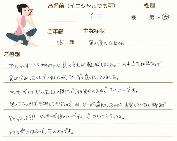 Y.Tさん 25歳 女性
