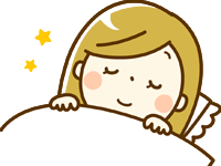女の子が眠っているイラスト