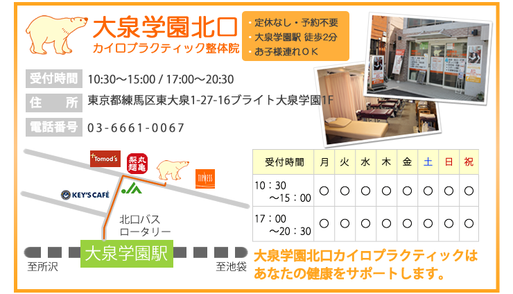 大泉学園北口カイロプラクティック整体院の地図