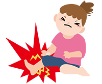 こむら返りのイラスト